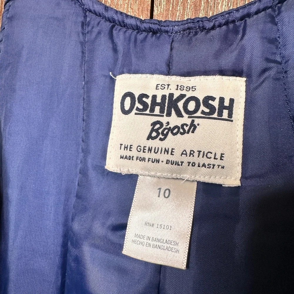 OshKosh B'gosh Kids Blue Insulated Snow‎ Bib Overalls Size 10 Ski Pants Outdoor